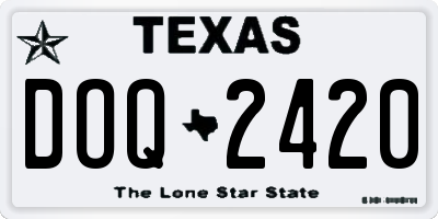 TX license plate DOQ2420