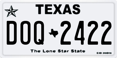 TX license plate DOQ2422