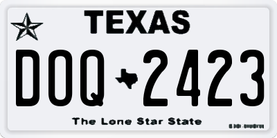 TX license plate DOQ2423
