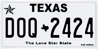 TX license plate DOQ2424