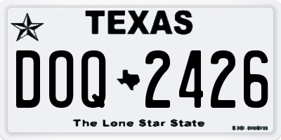 TX license plate DOQ2426