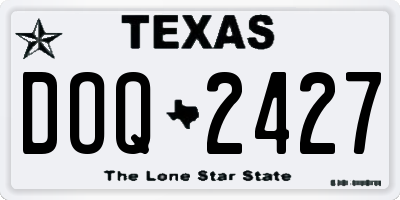 TX license plate DOQ2427