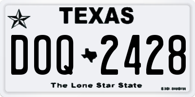 TX license plate DOQ2428
