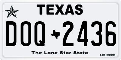 TX license plate DOQ2436