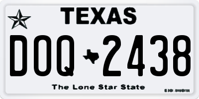 TX license plate DOQ2438