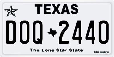 TX license plate DOQ2440