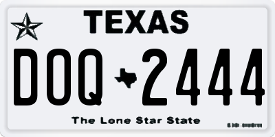TX license plate DOQ2444