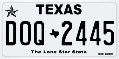 TX license plate DOQ2445