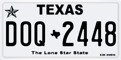 TX license plate DOQ2448