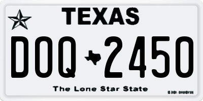 TX license plate DOQ2450