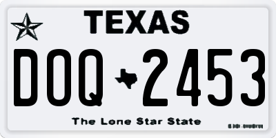 TX license plate DOQ2453