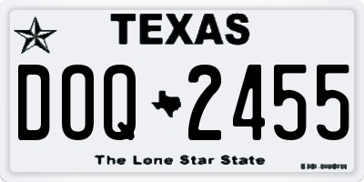 TX license plate DOQ2455
