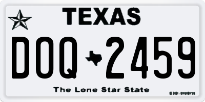 TX license plate DOQ2459