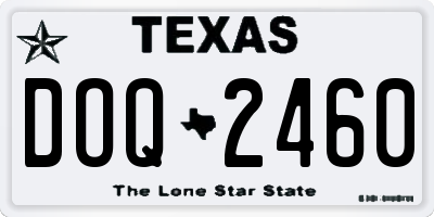 TX license plate DOQ2460