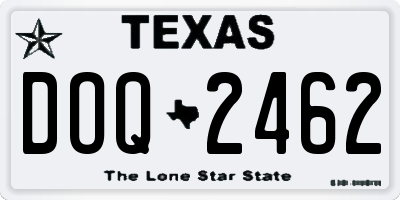 TX license plate DOQ2462