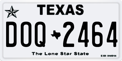 TX license plate DOQ2464