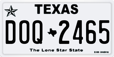 TX license plate DOQ2465