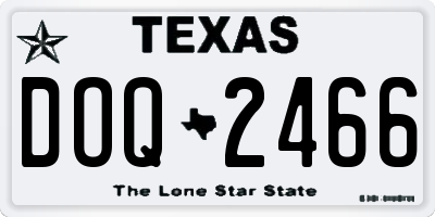 TX license plate DOQ2466