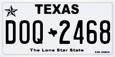 TX license plate DOQ2468