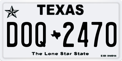 TX license plate DOQ2470
