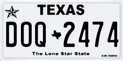 TX license plate DOQ2474