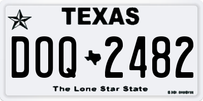 TX license plate DOQ2482