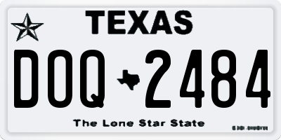 TX license plate DOQ2484