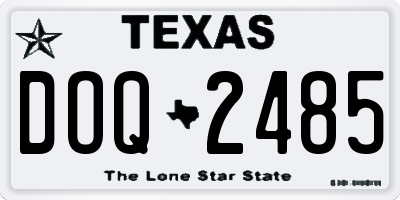 TX license plate DOQ2485