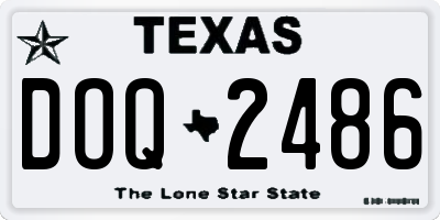 TX license plate DOQ2486