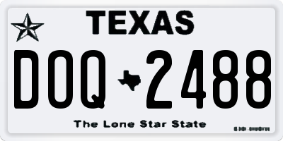 TX license plate DOQ2488