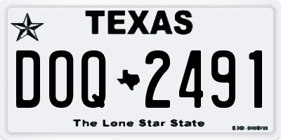 TX license plate DOQ2491