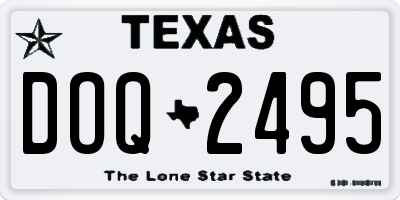 TX license plate DOQ2495