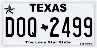 TX license plate DOQ2499