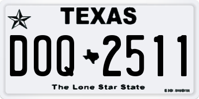 TX license plate DOQ2511