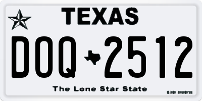 TX license plate DOQ2512