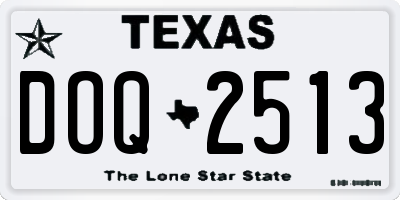 TX license plate DOQ2513