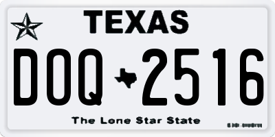 TX license plate DOQ2516