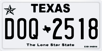 TX license plate DOQ2518
