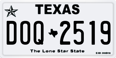 TX license plate DOQ2519