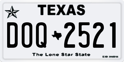 TX license plate DOQ2521