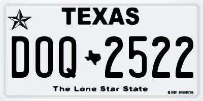 TX license plate DOQ2522