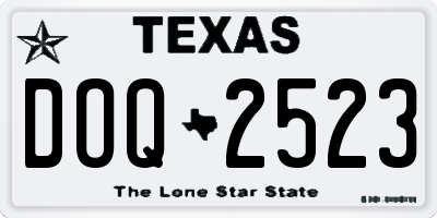 TX license plate DOQ2523