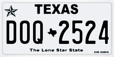 TX license plate DOQ2524