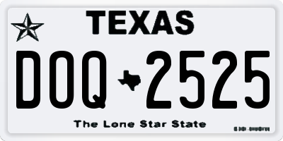 TX license plate DOQ2525