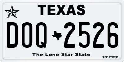 TX license plate DOQ2526