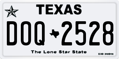 TX license plate DOQ2528