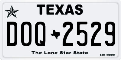 TX license plate DOQ2529