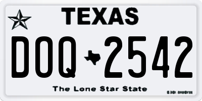 TX license plate DOQ2542