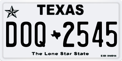 TX license plate DOQ2545