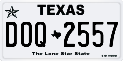 TX license plate DOQ2557
